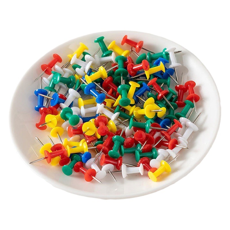 Spot supply color I-nail kindergarten painting cork board pushpin fixed pin transparent I-nail
