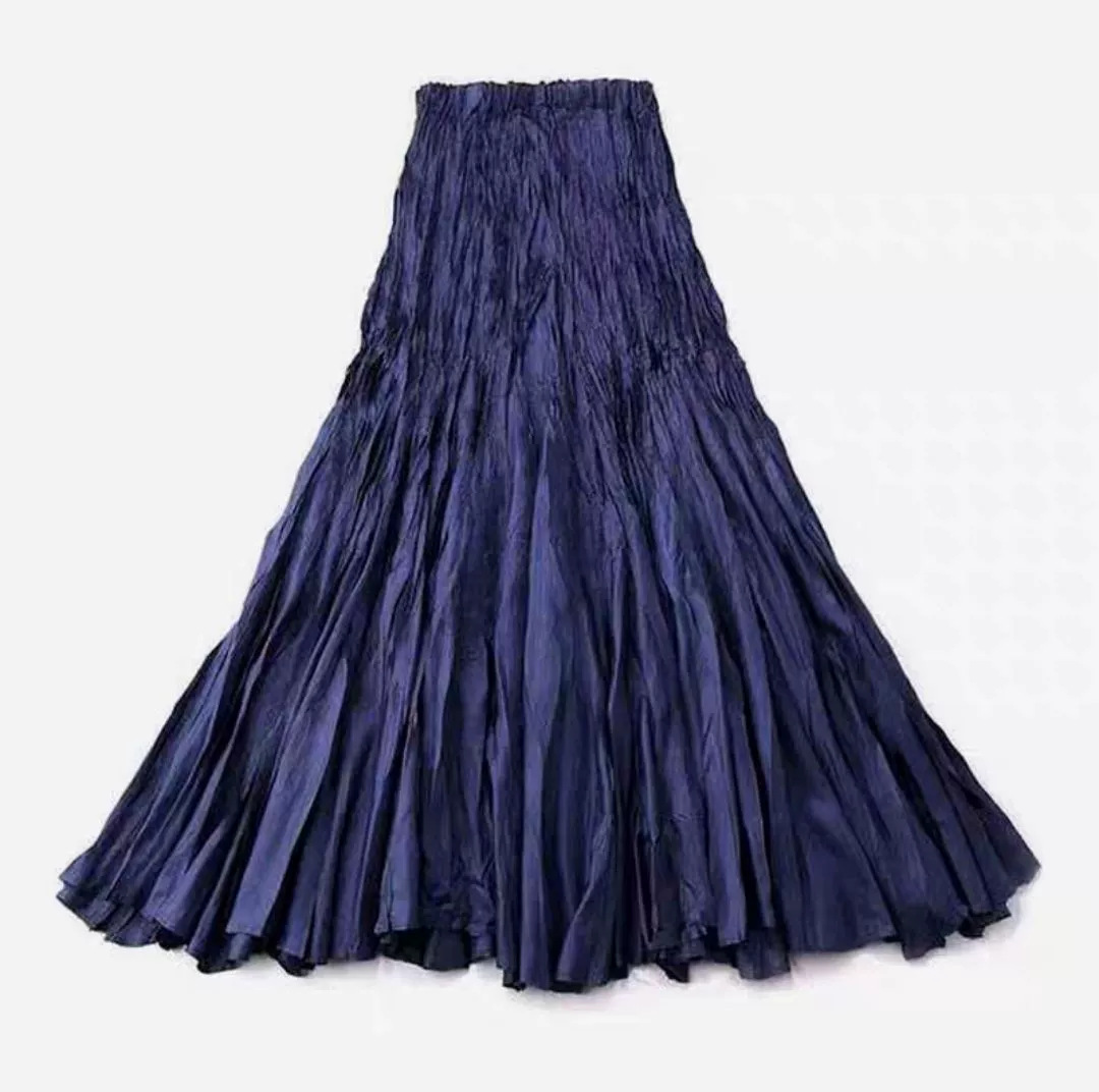 Picture of European and American Simple Wrinkled Skirt 2025 Summer New Fashion Brand Women's Fashion All-match Oversize Skirt