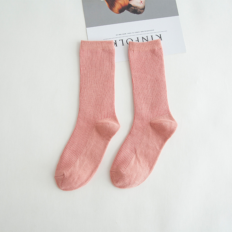 Picture of Spring and summer women's socks solid color dopamine color tube socks Zhuji pile socks ladies candy color socks cotton socks