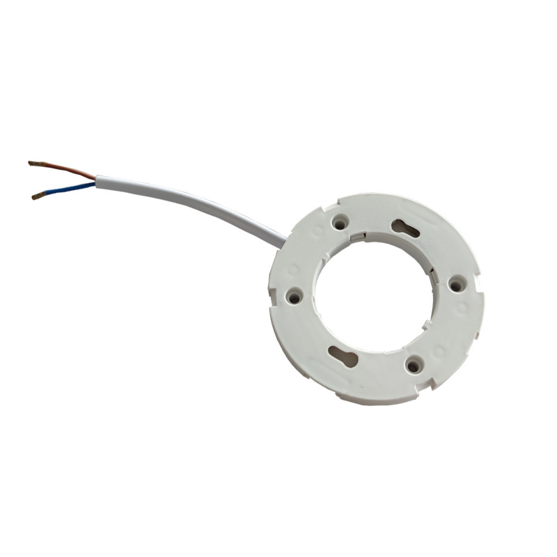 Led Gx53 Lamp Holder Wire Length 10cm High Quality Black and White Base with Wire Flame Retardant V0 Grade Pc Plastic Lamp Holder