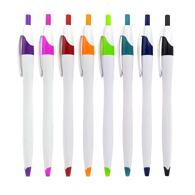 Source factory in stock press small gourd ballpoint pen white thin rod advertising gift promotional pen printing logo