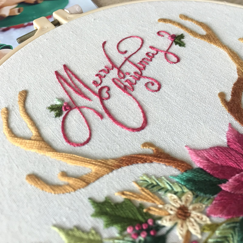 Picture of Original Christmas New embroidery diy handmade material bag cross-border British factory kit beginner thread embroidery Christmas