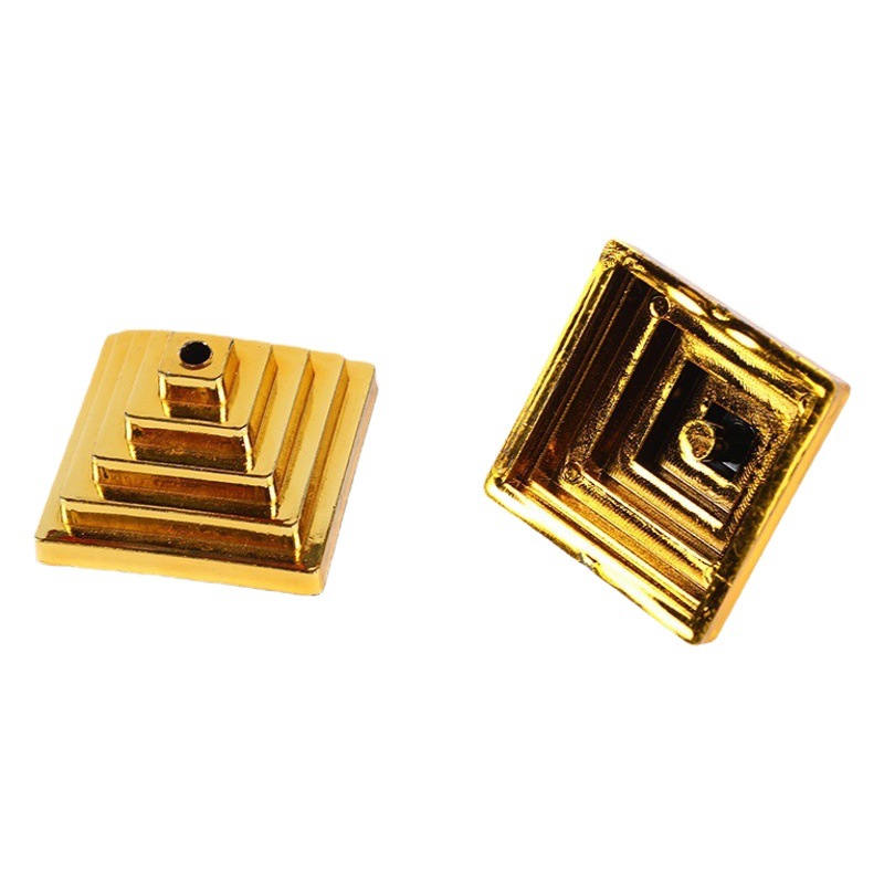 Gold-plated plastic base round square flagpole base office table runner hand flag base single pole table flag base