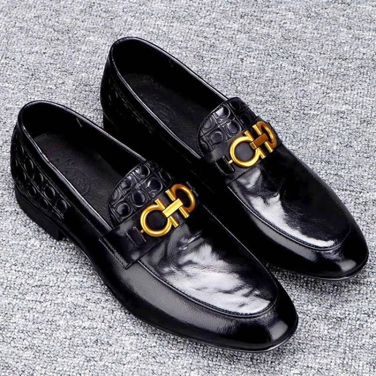 Douyin casual men's shoes, fashionable leather loafers, versatile casual men's shoes, cowhide, one-foot pedals, casual leather shoes, men's shoes