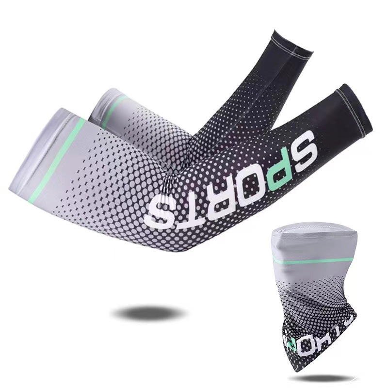 Picture of Sun protection ice oversleeve men's oversleeve Ice Silk gloves women's summer thin UV protection riding face towel driving source