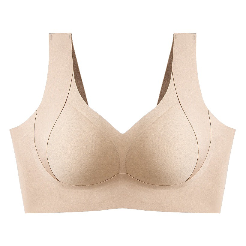 European and American All-Inclusive Large Size Intimates for Women with Big Breasts, Thin, No Wires, No Traces, Naked Bra, Breast-Retracting Bra