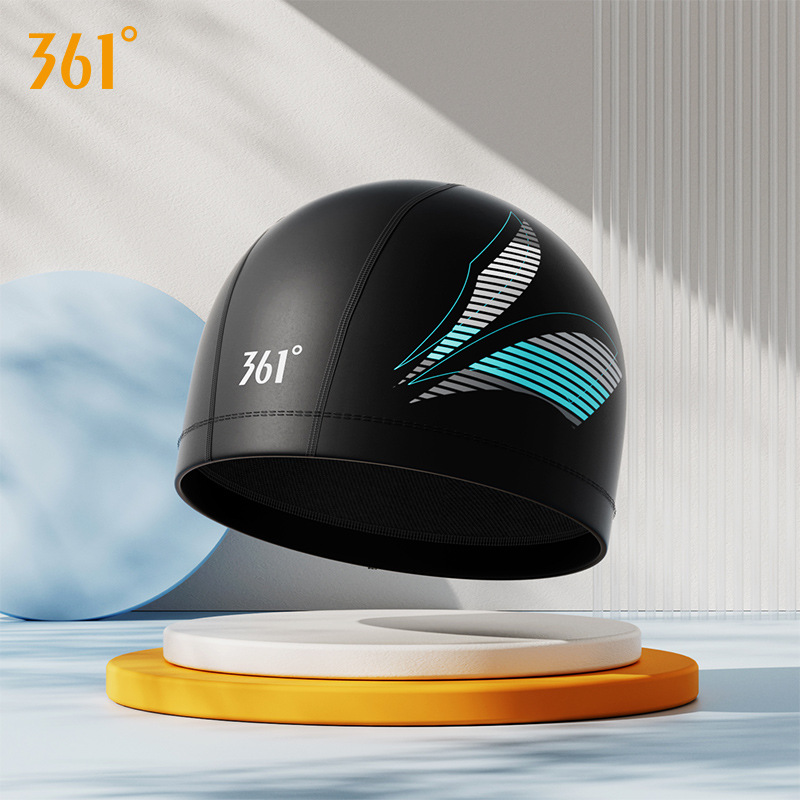 Picture of Swimming Cap 2025 New Waterproof Non-Stretching Hair Ear Protection Adult Comfortable Pu Swimming Professional Training Equipment Cap