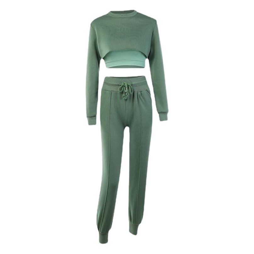 European and American style women's clothing 2023 autumn and winter new casual pants short fashion casual suspenders vests silk screen printed letter suit