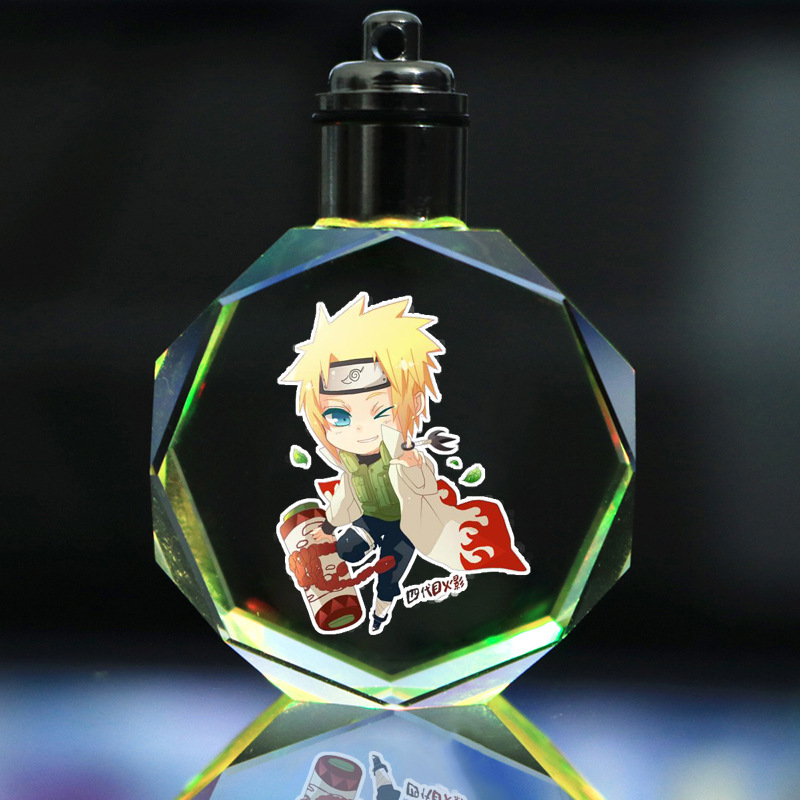 Picture of Naruto Peripheral Pendant Naruto Kakashi Sasuke I Ailuo Animation Luminous Crystal Keychain Wholesale