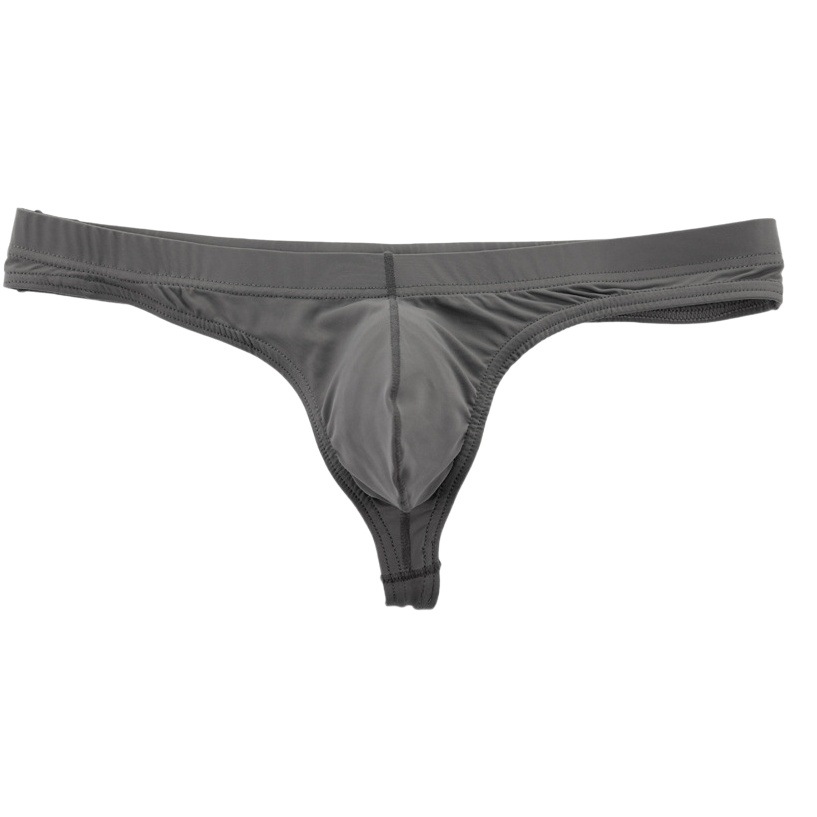 Shein Style Universal Cross-Border Men's Transparent Ice Silk T-Shaped Summer Thong Underwear Shorts Large Size Fun Thong
