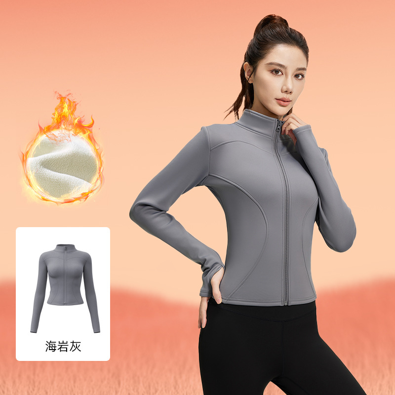 Picture of Juyitang Spring and Autumn High Elasticity Sports Yoga Jacket Cross-Border Running and Cycling Slimming Yoga Wear Fitness Top for Women