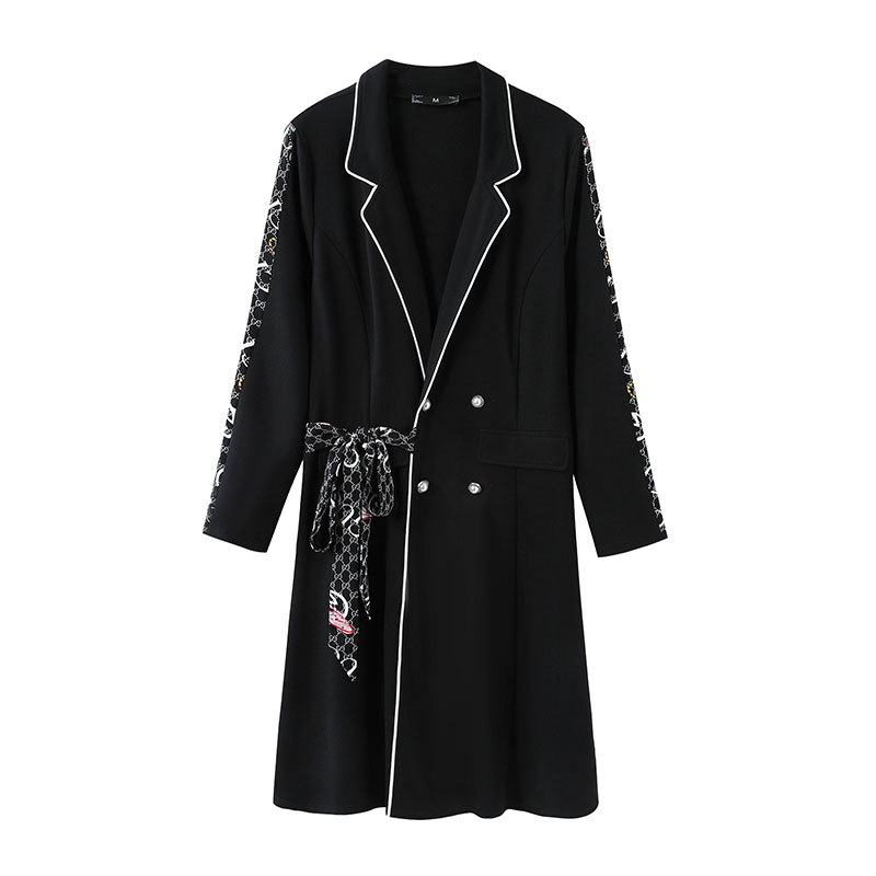 Plus Size Women's Clothing 2023 New Autumn Style Fat mm Belly-Covering Slimming Look Elegant Fashionable Mid-Length Suit Dress