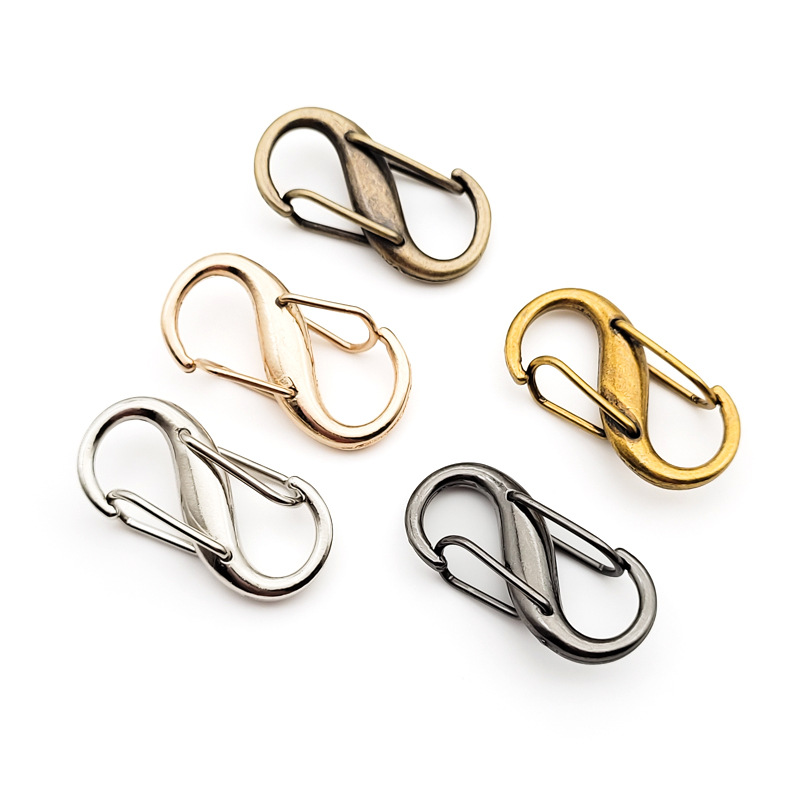 Chain Adjusting Buckle Zinc Alloy 8-Shaped Mountaineering Buckle Metal Bag Chain Shortening Double Head Adjuster S-Shaped Bag with Chain Buckle