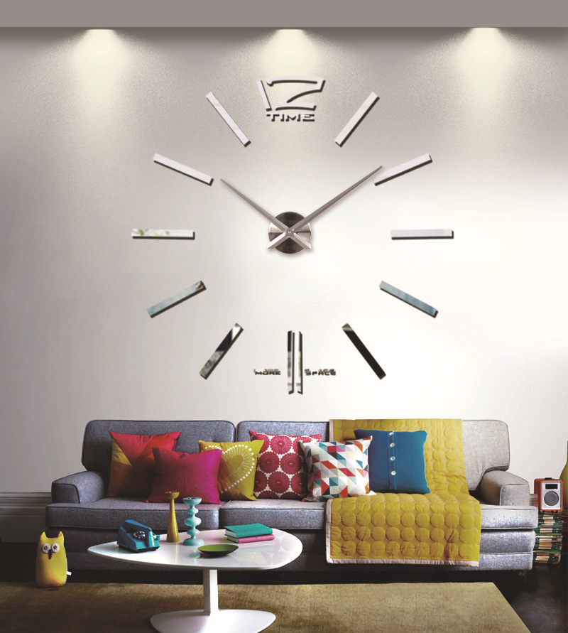 Large size EVA mirror wall stickers clock creative fashion DIY acrylic mute clock manufacturers spot wholesale