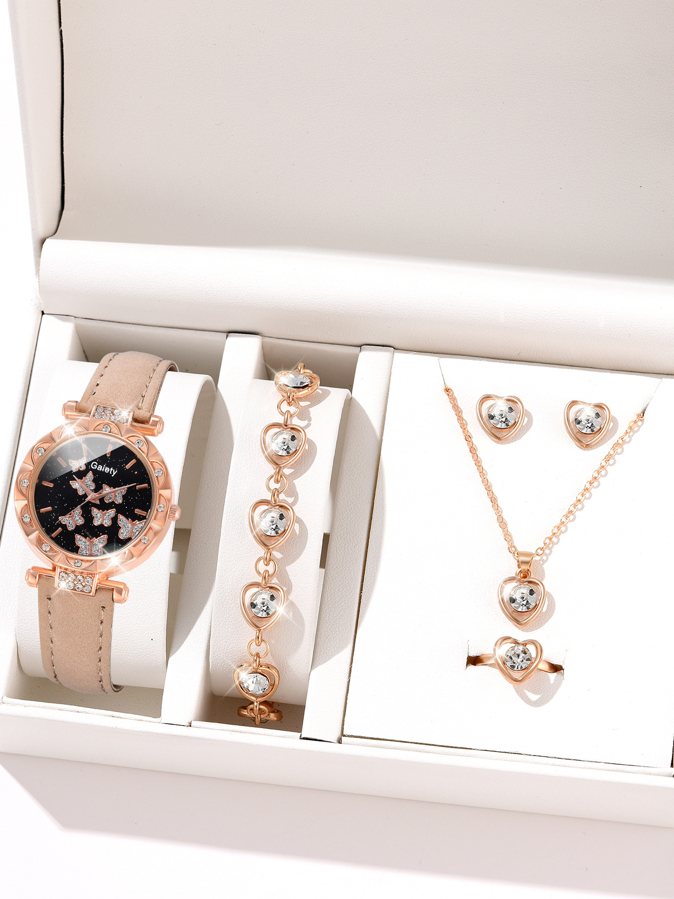 Picture of New TikTok Popular Women's Watch Fashion Personality Simple Watch Butterfly Digital Belt Watch Set
