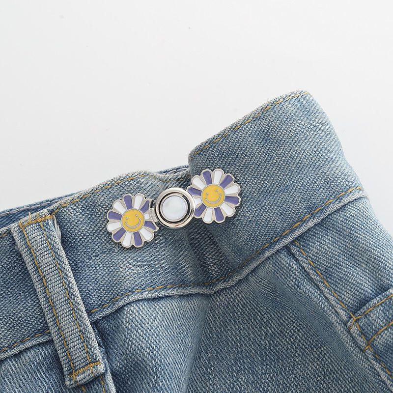 Picture of Chinese Knot Waist Buckle Pair Buckle Flat Bottom Removable Nail-free Seam-free Button Girl's Trouser Skirt Waist Size Change Artifact