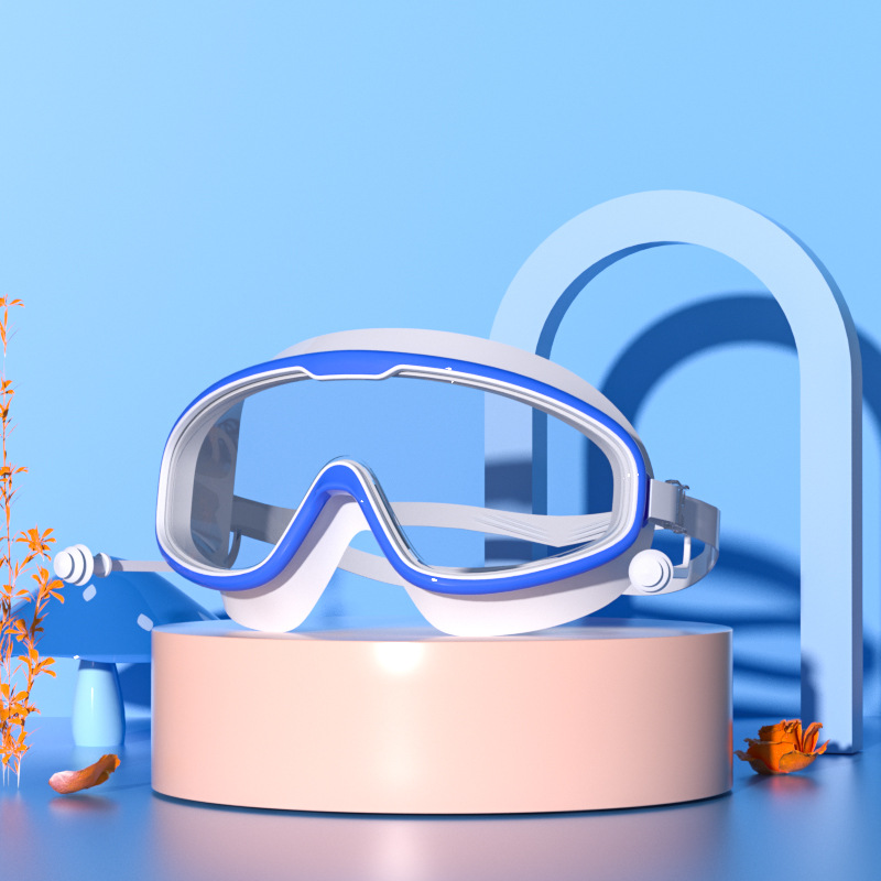 Picture of Factory Direct children's swimming goggles girls boys large frame waterproof anti-fog HD transparent student baby swimming glasses
