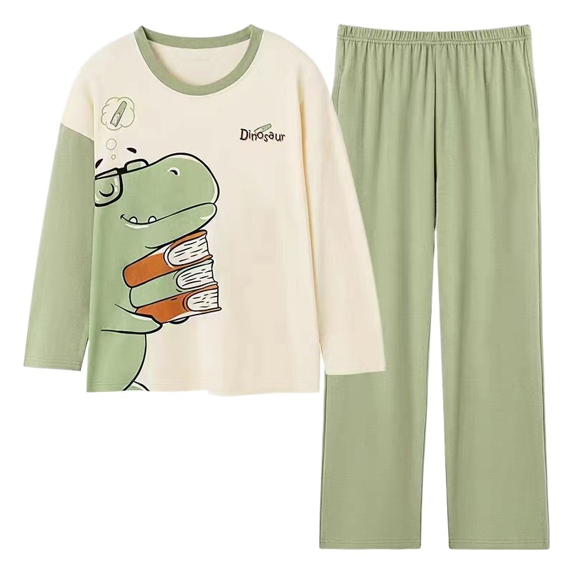A large number of in stock long-sleeved trousers pajamas for women Spring and Autumn 2023 New plus size Internet celebrity winter home wear suit