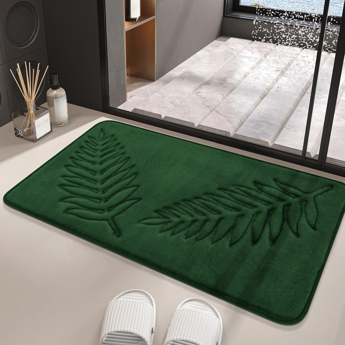 Picture of Cross-border e-commerce memory cotton toilet floor mat bathroom absorbent non-slip mat living room bedroom kitchen home carpet
