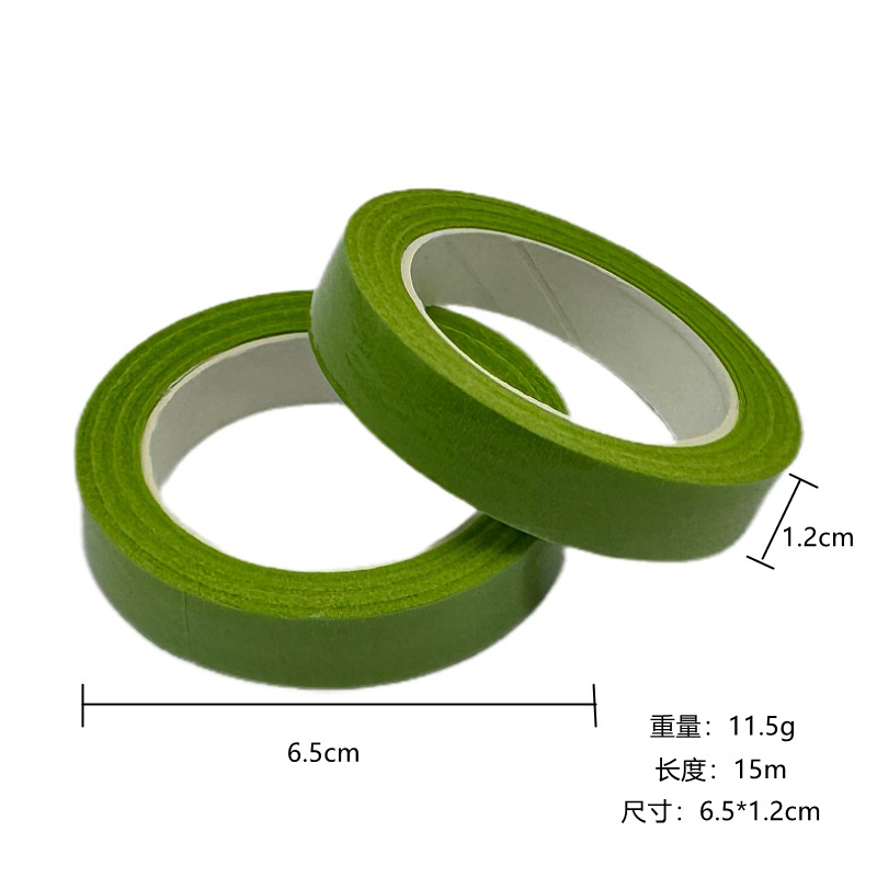 Picture of Floral Tape DIY Tulip Twist Stick Rose Bouquet Packaging Simulated Green Paper Tape 1 Roll for Journaling