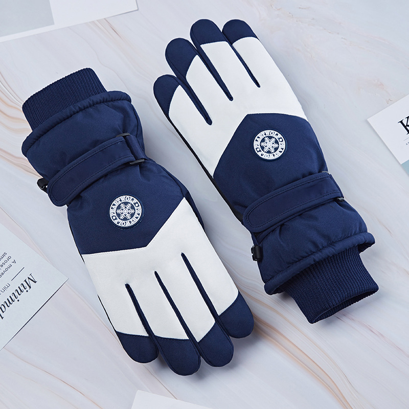 Picture of Winter ski gloves cycling outdoor warm windproof waterproof touch screen plus velvet padded lovers gloves wholesale
