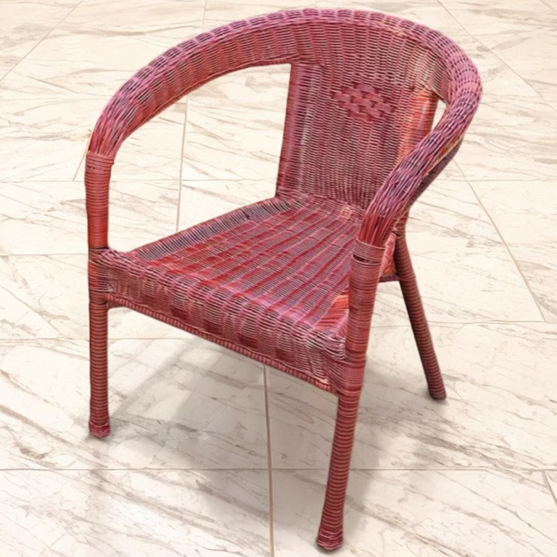 Casual Elderly Single Armrest Rattan Chair Outdoor Indoor Woven Backrest Chair Home Wholesale Balcony Rattan Chair Pastoral