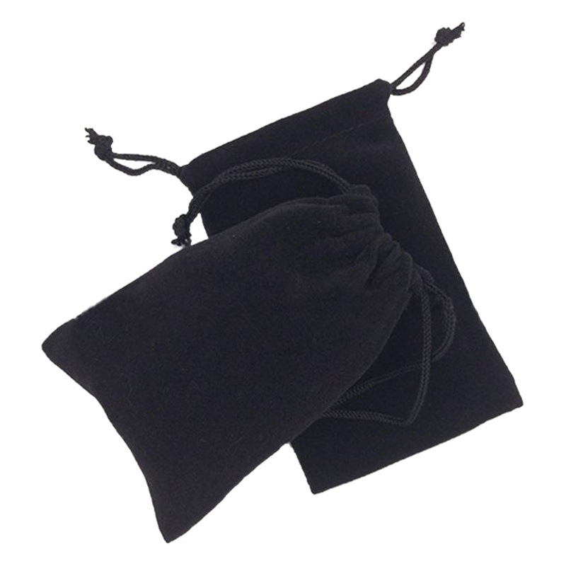 Wholesale Velvet Bag Hair Dryer Jewelry Jewelry Storage Bag Double Pull Drawstring Pocket Black Velvet Bag Shenzhen Spot
