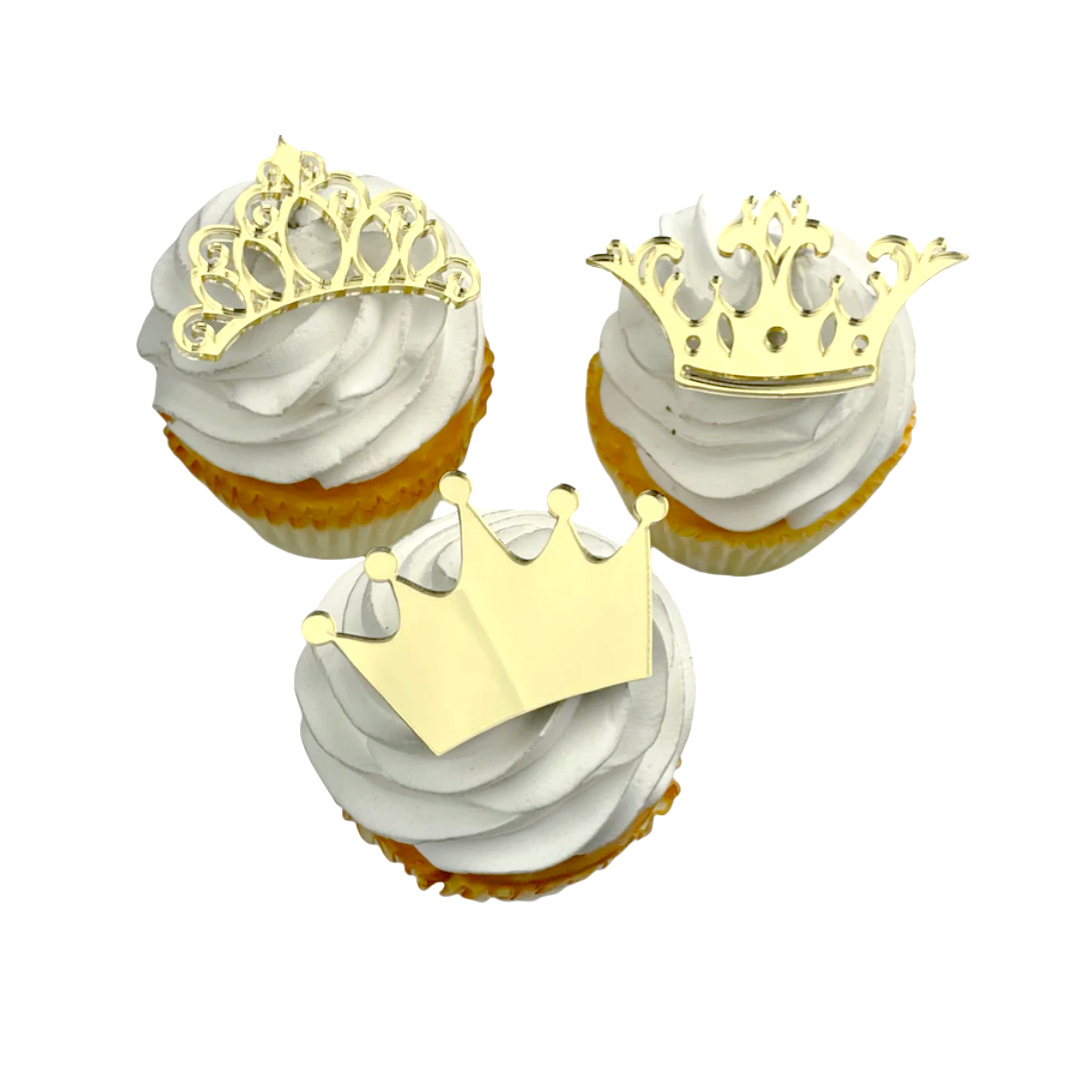Ins Style Acrylic Cupcake Decoration Crown Cupcake Decoration Party Supplies Dessert Table Decoration