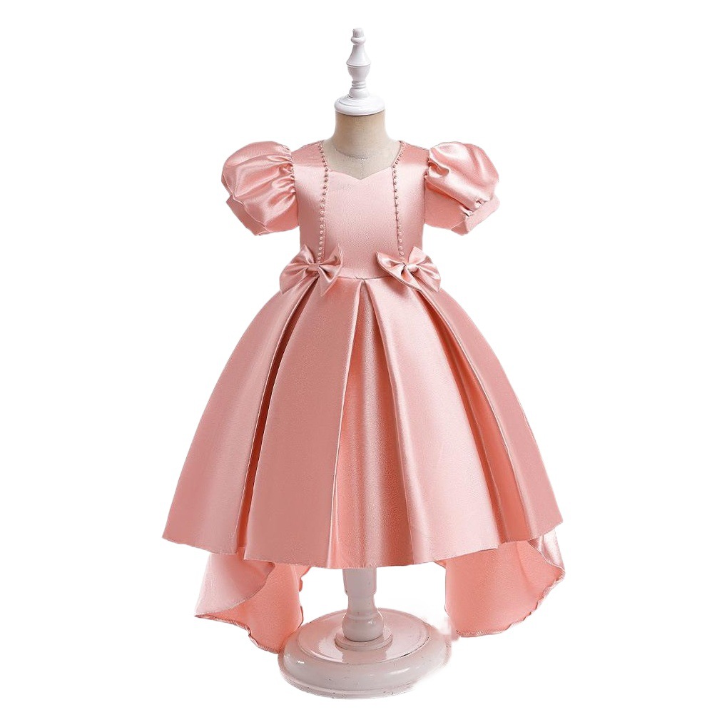 2024 Christmas new girls dress Amazon eBay hot selling holiday dress red and green trailing princess dress