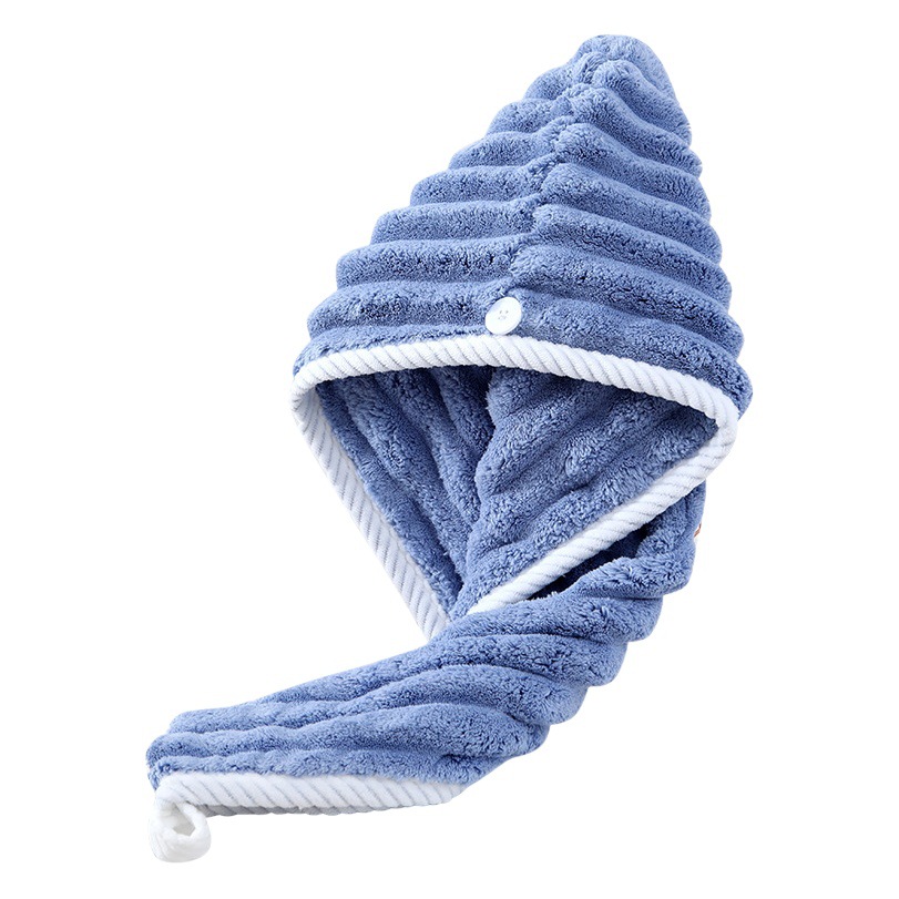 Xiangfeng new coral fleece corduroy hair-drying cap for women thickened absorbent household adult home shower cap headscarf wholesale