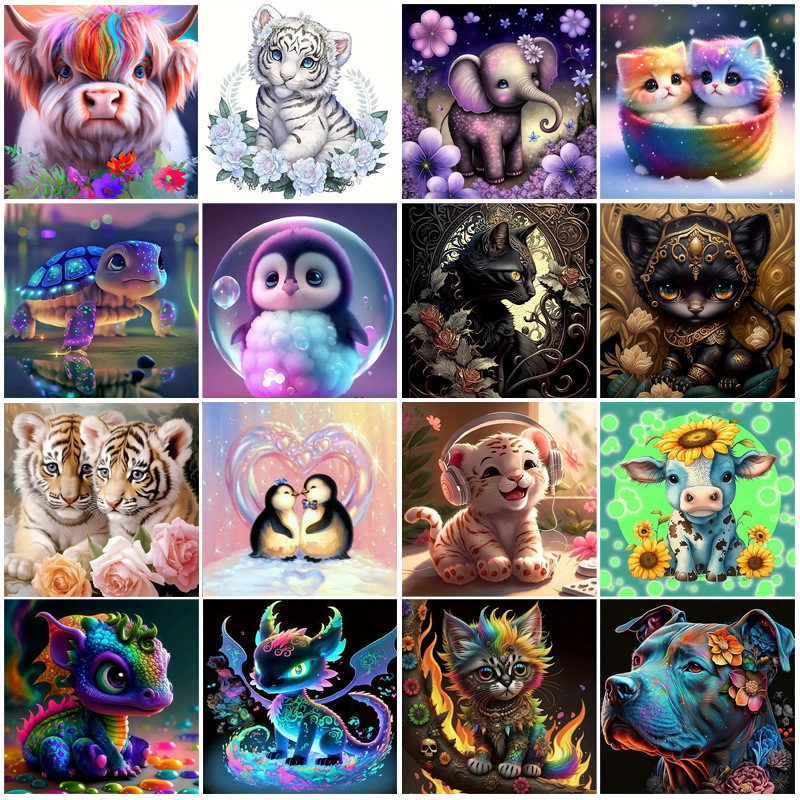 New spot foreign trade full diamond painting diy handmade Rubik's cube round diamond stickers manufacturers wholesale generation