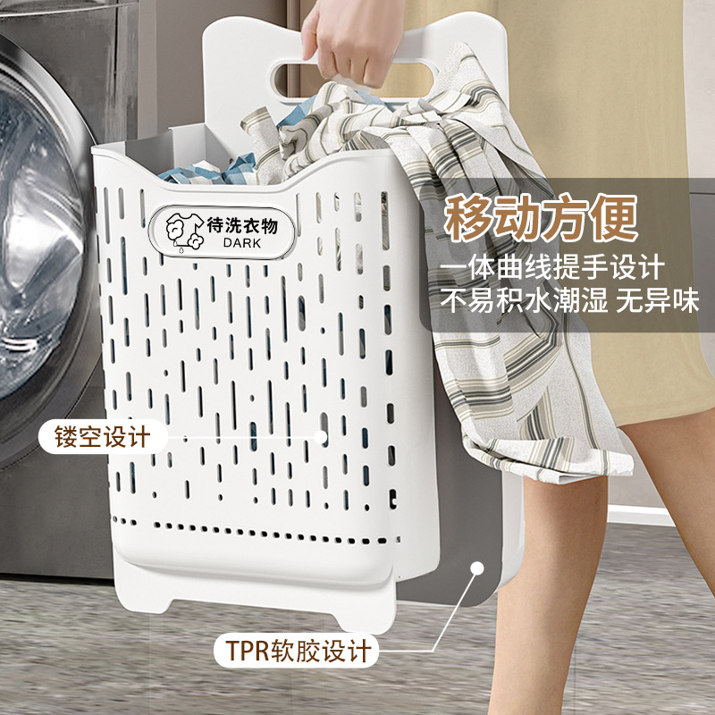 Large Capacity Wall Mounted Dirty Clothes Basket Dirty Clothes Basket Dirty Clothes Frame Foldable Bathroom Dirty Clothes Basket Large Storage Basket