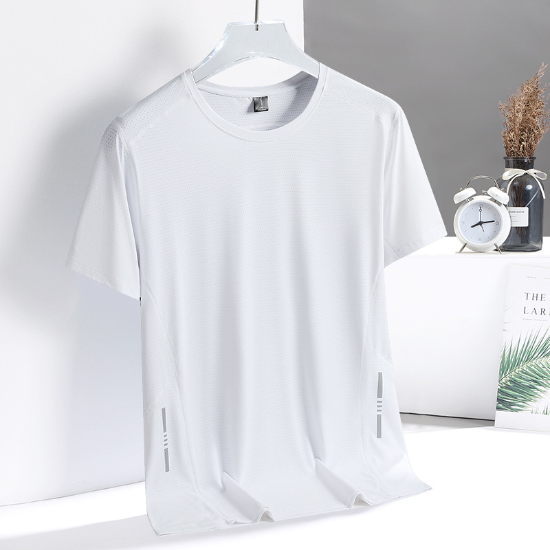 Picture of Short-sleeved Men's New Quick-drying T-shirt Men's Summer New Ice Silk Breathable Top Running Fitness Loose Sports Clothes