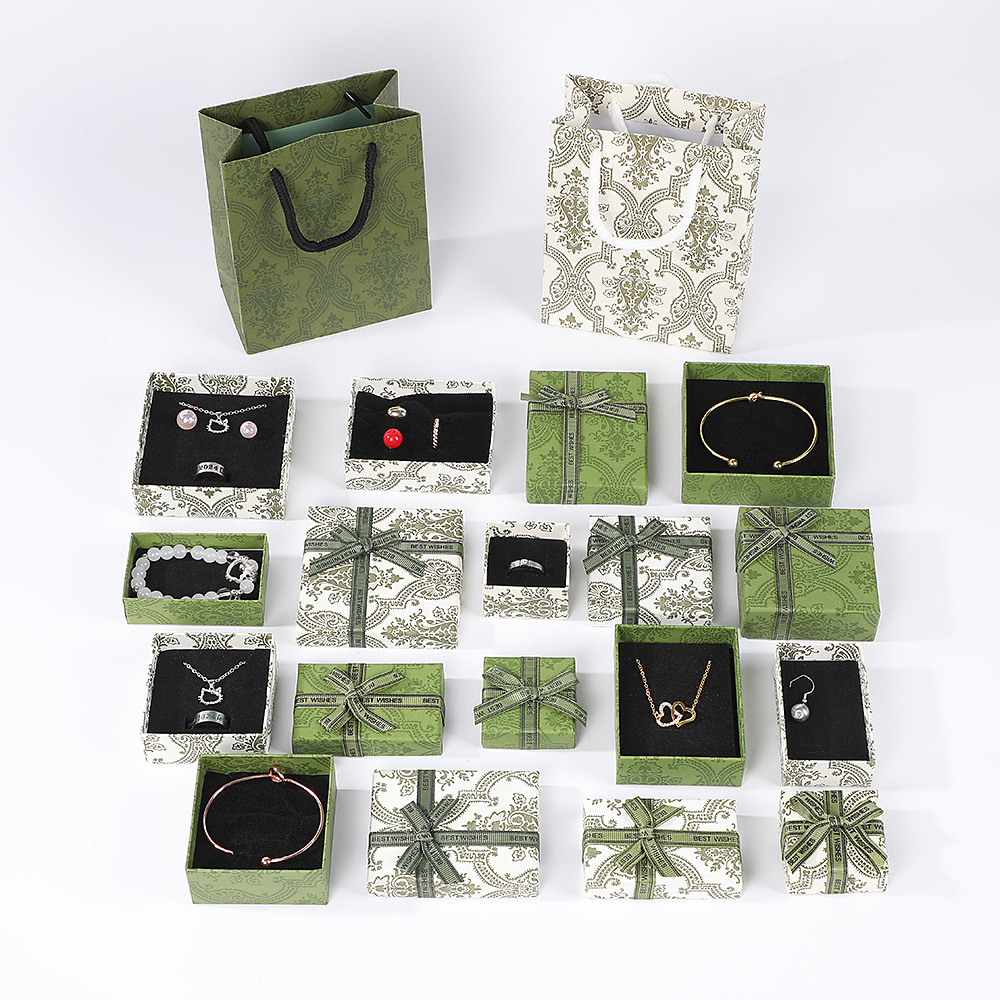 New Heaven and Earth Cover Jewelry Packaging Box Classical Printed Ring Bracelet Necklace Jewelry Box Gift Jewelry Packaging Box