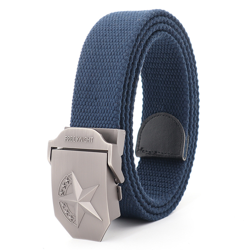 Picture of Thickened alloy camouflage canvas belt men's smooth buckle student leisure outdoor pants belt tactical military training wholesale