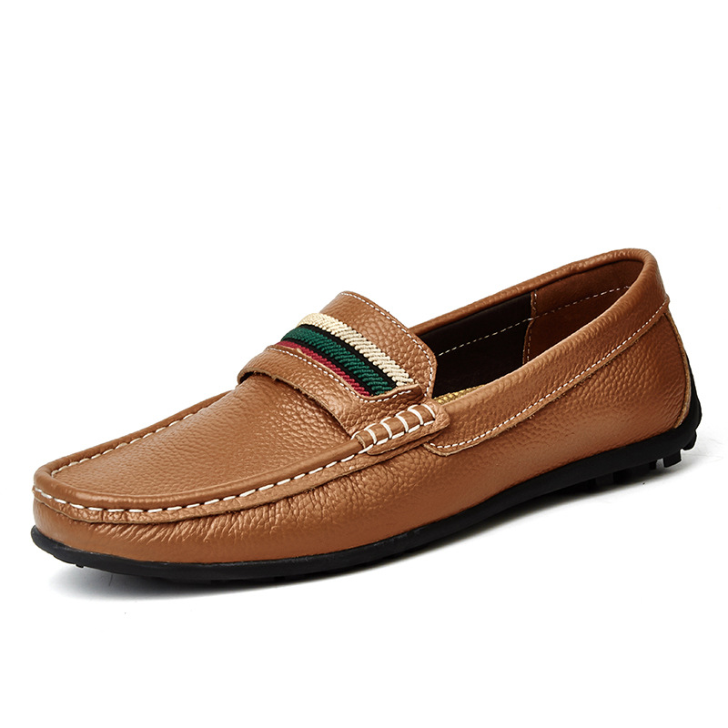 Picture of 2022 Spring and Summer Leather Shoes Men's British Style Soft Bottom Breathable Men's plus size Casual Shoes Fashionable Driving Men's Shoes