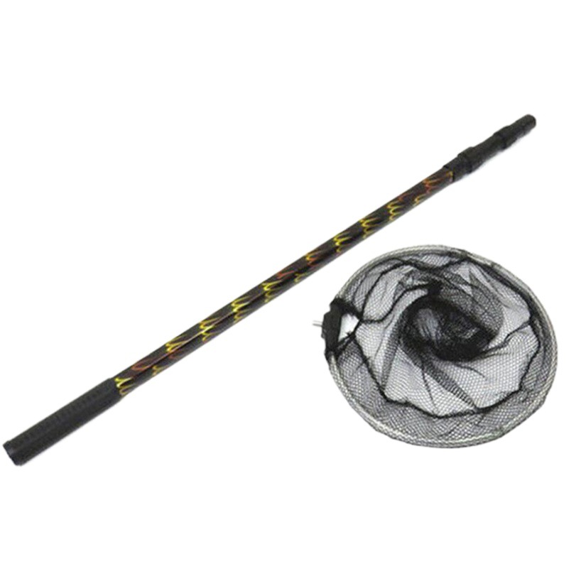 Wholesale aluminum alloy flower pole copy net rod fishing fishing copy net head copy net rod folding telescopic copy net rod