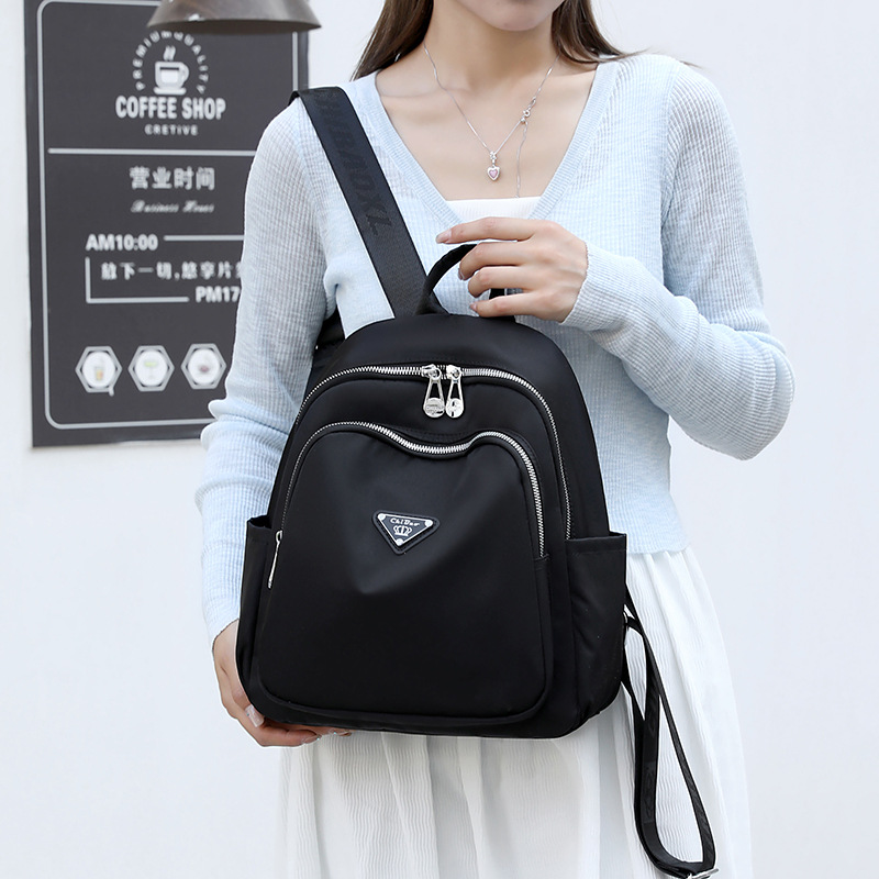 Picture of Backpack Women's 2024 New Simple All-match Nylon Cloth Travel Bag Casual Lightweight Large Capacity Backpack