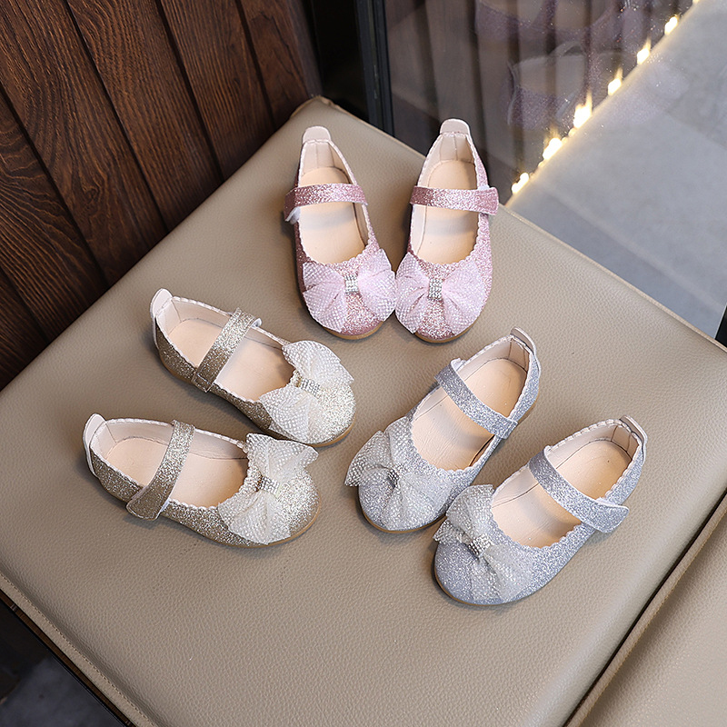 Girls Princess Shoes New Children's Shoes Shiny Spring and Summer Small Leather Shoes Girls' Shoes Baby Single Shoes Soft Sole
