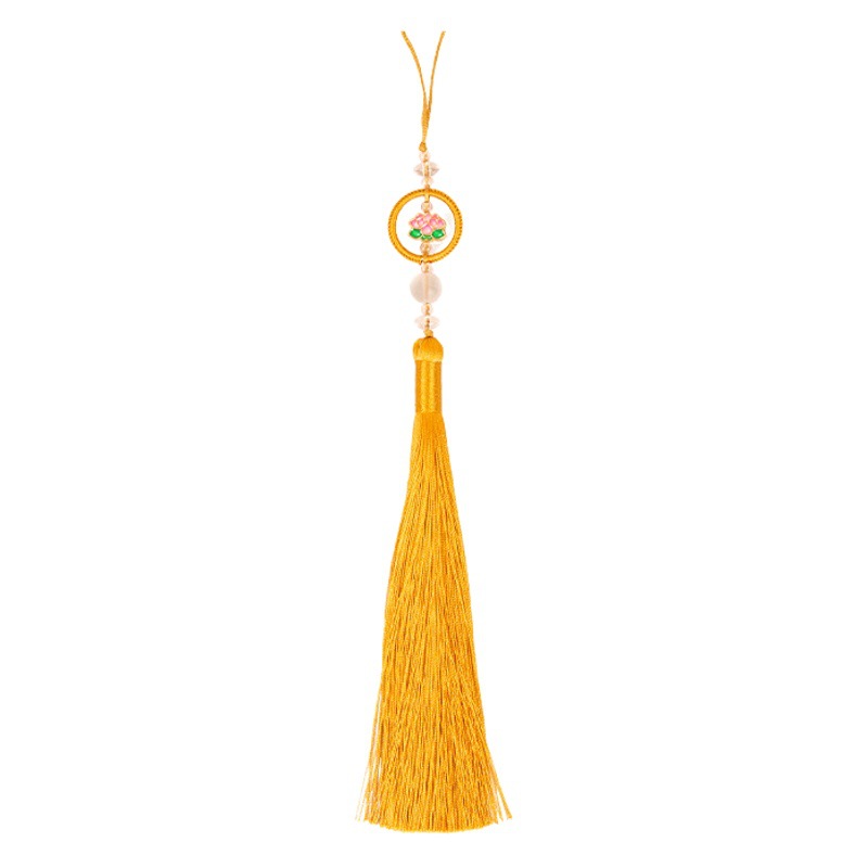 Colorful Lotus tassel tassel clothing accessories ancient style hanfu press placket lantern hanging ear gift box packaging accessories accessories