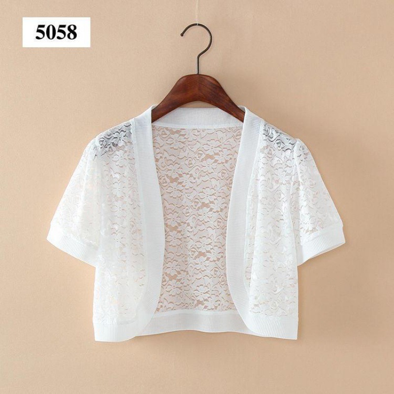 Picture of Selected fashion summer new short-sleeved chiffon shawl lace cardigan short coat thin elegant women's clothing