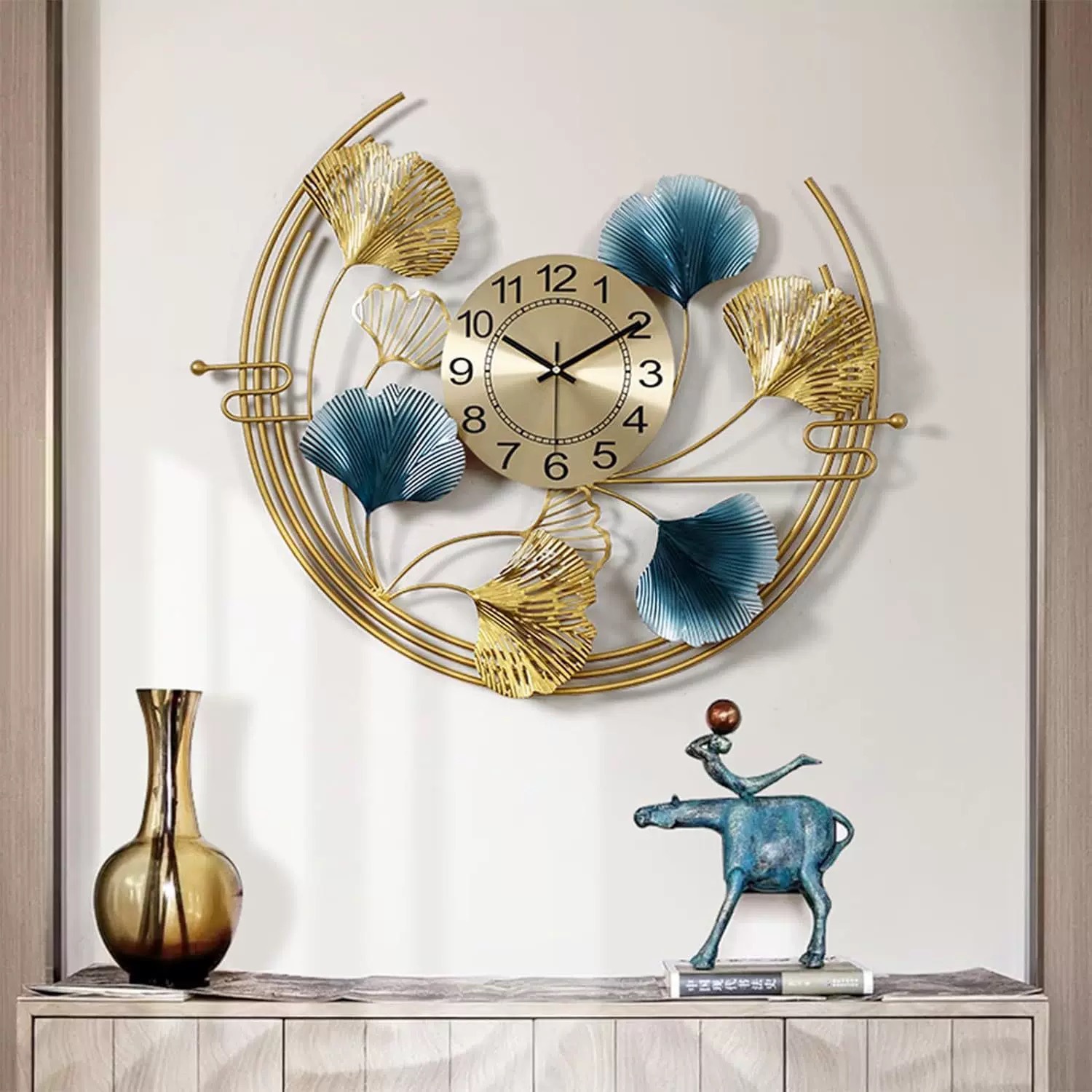 Modern Iron Wall Hanging Clock Decoration Homestay Hanging Decoration Background Wall Wall Decoration Pendant Wall Decoration Wall Clock Creative Clock