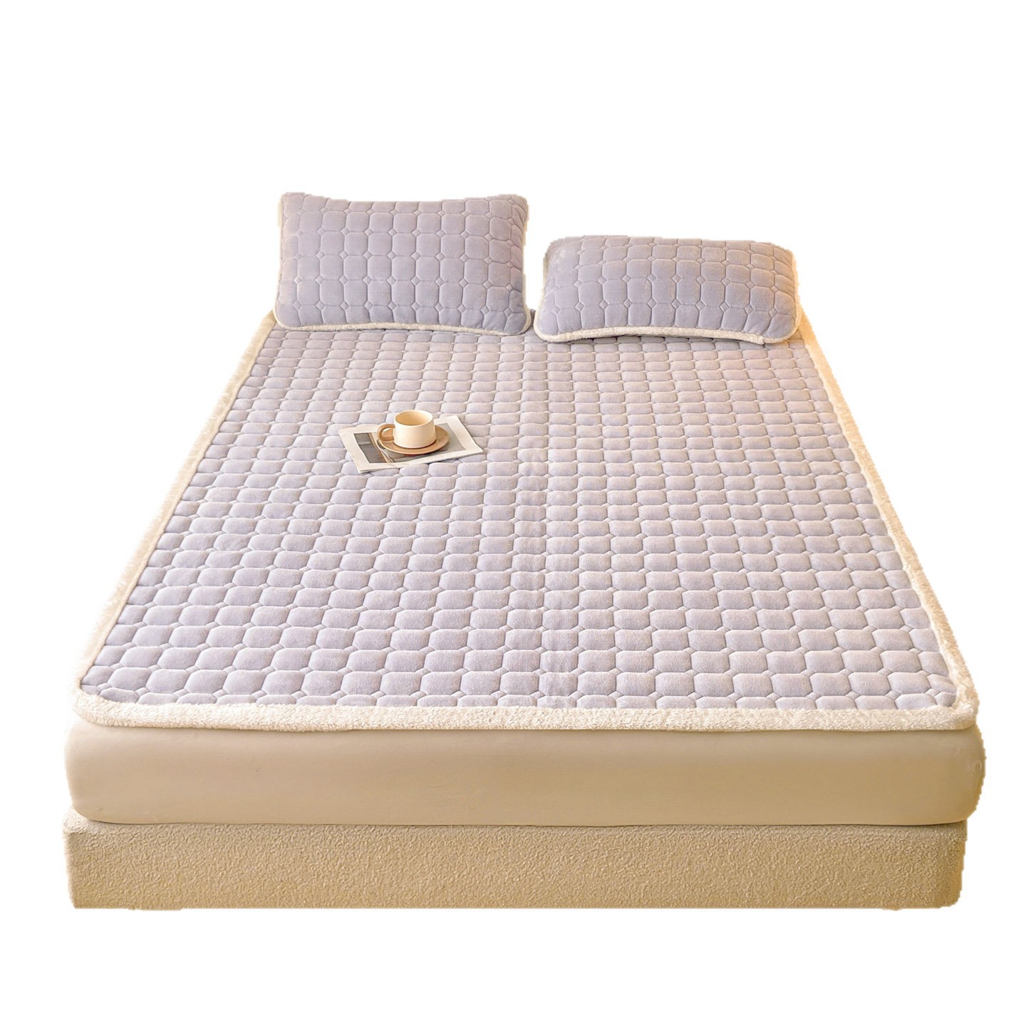 Picture of Class A Soybean Milk Velvet Mattress Winter Thickened Coral Velvet Dormitory Single Mattress Household Folding Cushion