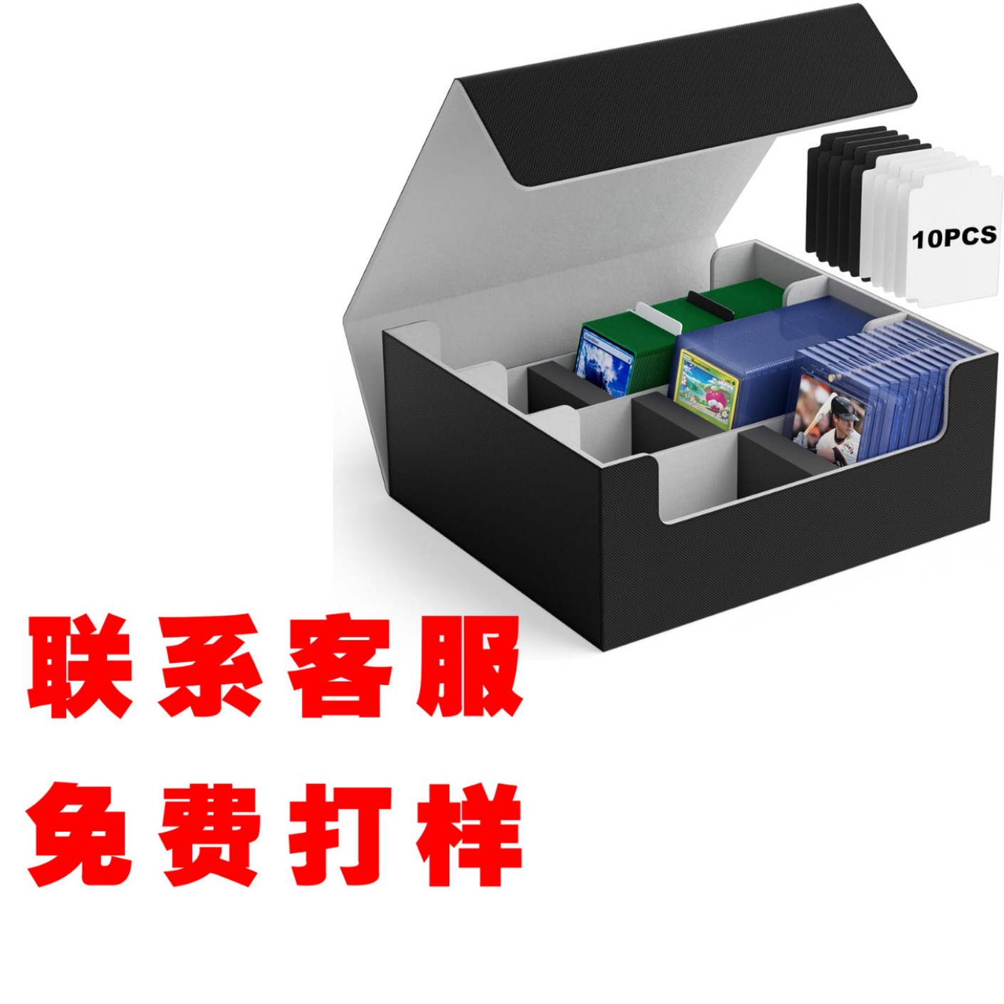 Card holder for trading card storage box for trading card 1800, for magnetic card holder and top mount