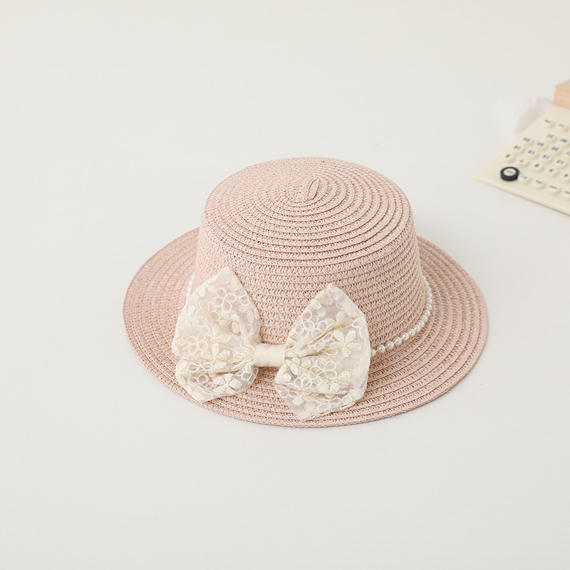Picture of Children's Sunscreen Hat Summer Girl's Sunshade Straw Hat Bag suit Girl Baby Girl Western-style Lace Princess Beach Hat