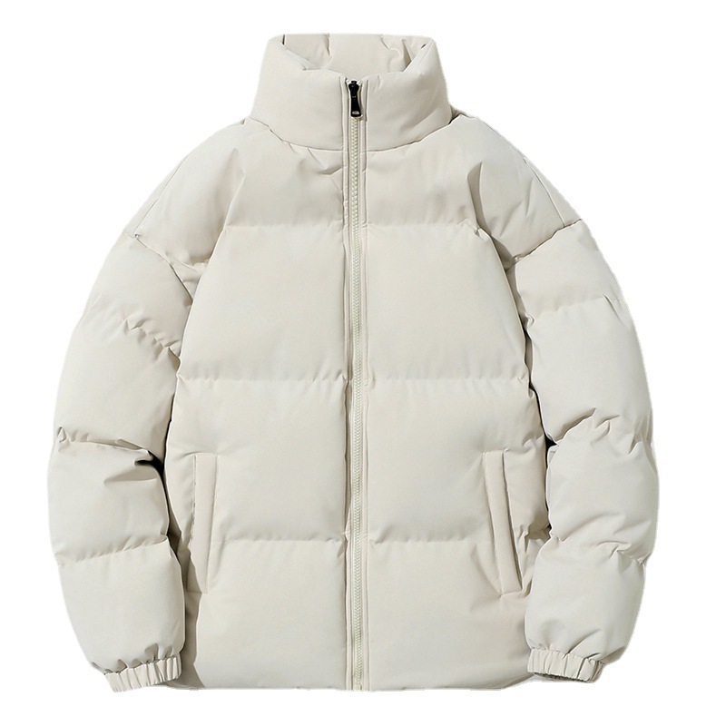 Picture of 2025 Autumn and Winter New Cotton-Padded Jacket Korean Style Stand-Up Collar Slim Fit Couple Versatile Cotton-Padded Jacket Slim Fit Short Jacket Men's Batch