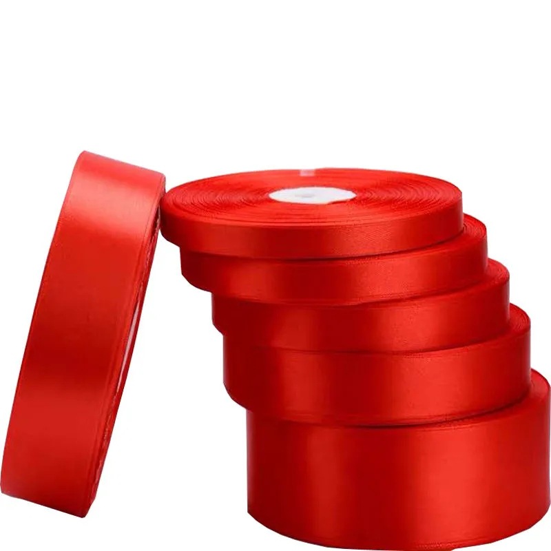 Factory wholesale 6-50mm red ribbon red ribbon ribbon wedding bundle quilt carry new car red cloth red ribbon