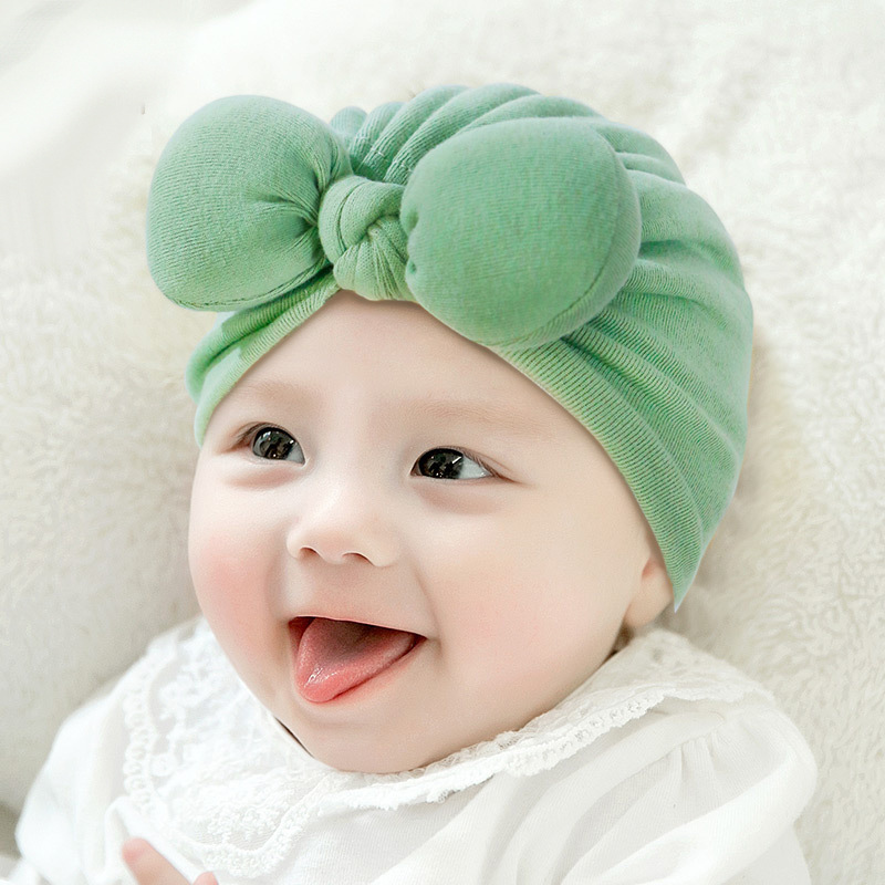 Baby pullover hat spring and autumn thin newborn baby baby tire hat boneless bow cotton hat baby hat
