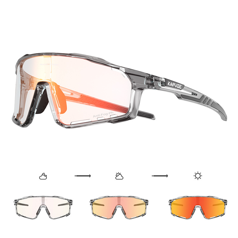 Kapvoe Color-Changing Cycling Glasses for Outdoor Cycling, Men's and Women's Mountain Bike Windproof and Sandproof Glasses