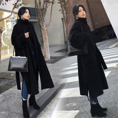 Picture of 2025 New Autumn and Winter Korean Style Cotton Thickeneded Woolen Outwear Slim Fit Large Size Mid-Length Woolen Outwear